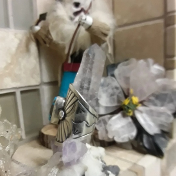 🚫SOLD🚫Vtg Sterling Navajo Turquoise Ring - Picture 5 of 8